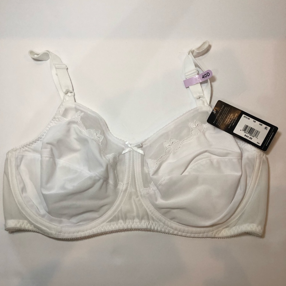 NWT Bali White Underwire Bra 40D Classic Support DF0180